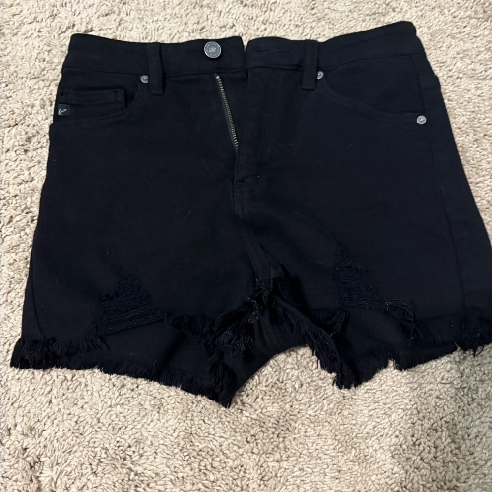 KanCan Black Distressed Jean Shorts High-Waisted
